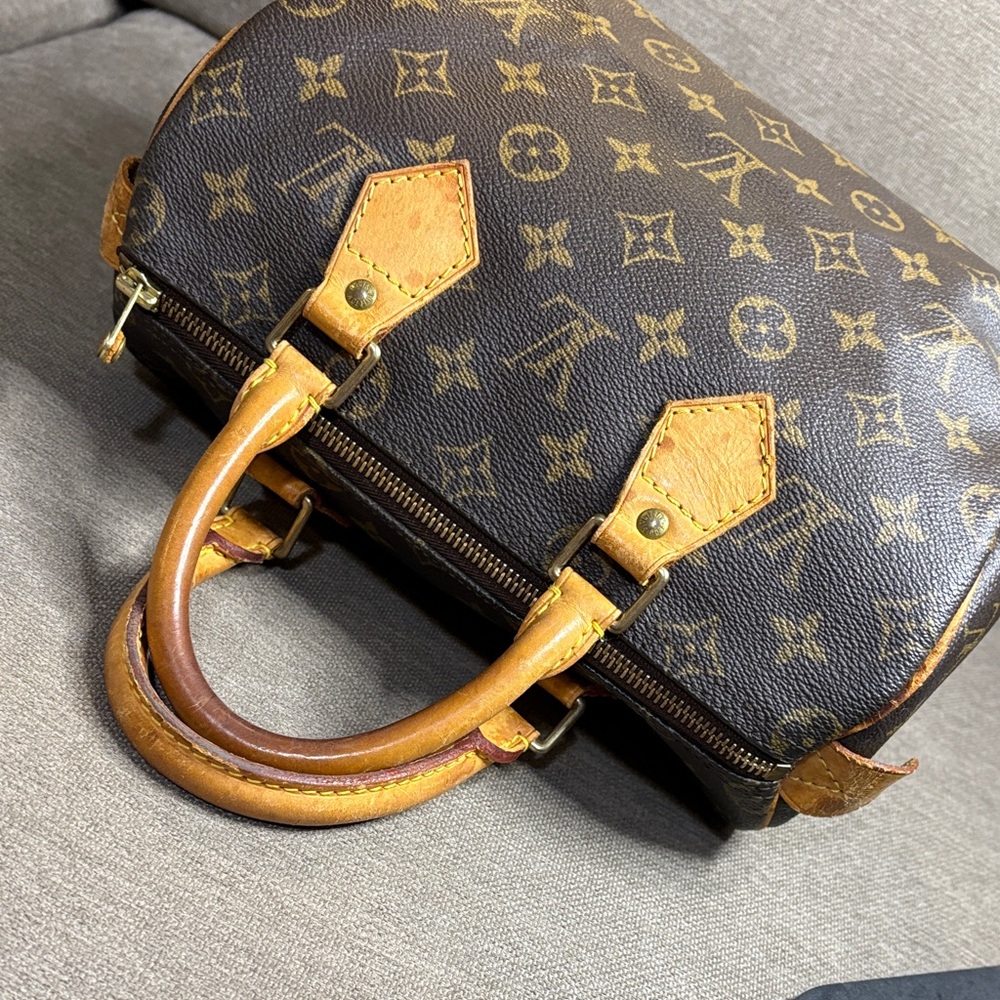 Louis Vuitton Speedy 25 Monogram Canvas Boston Satchel Handbag Vintage Authentic - Picture 10 of 17